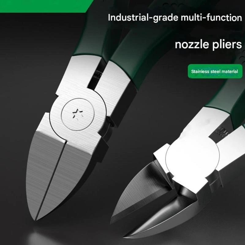 Stainless Steel Diagonal Cutting Plier Automatic Spring Heavy Duty Cable Cutter D2RD