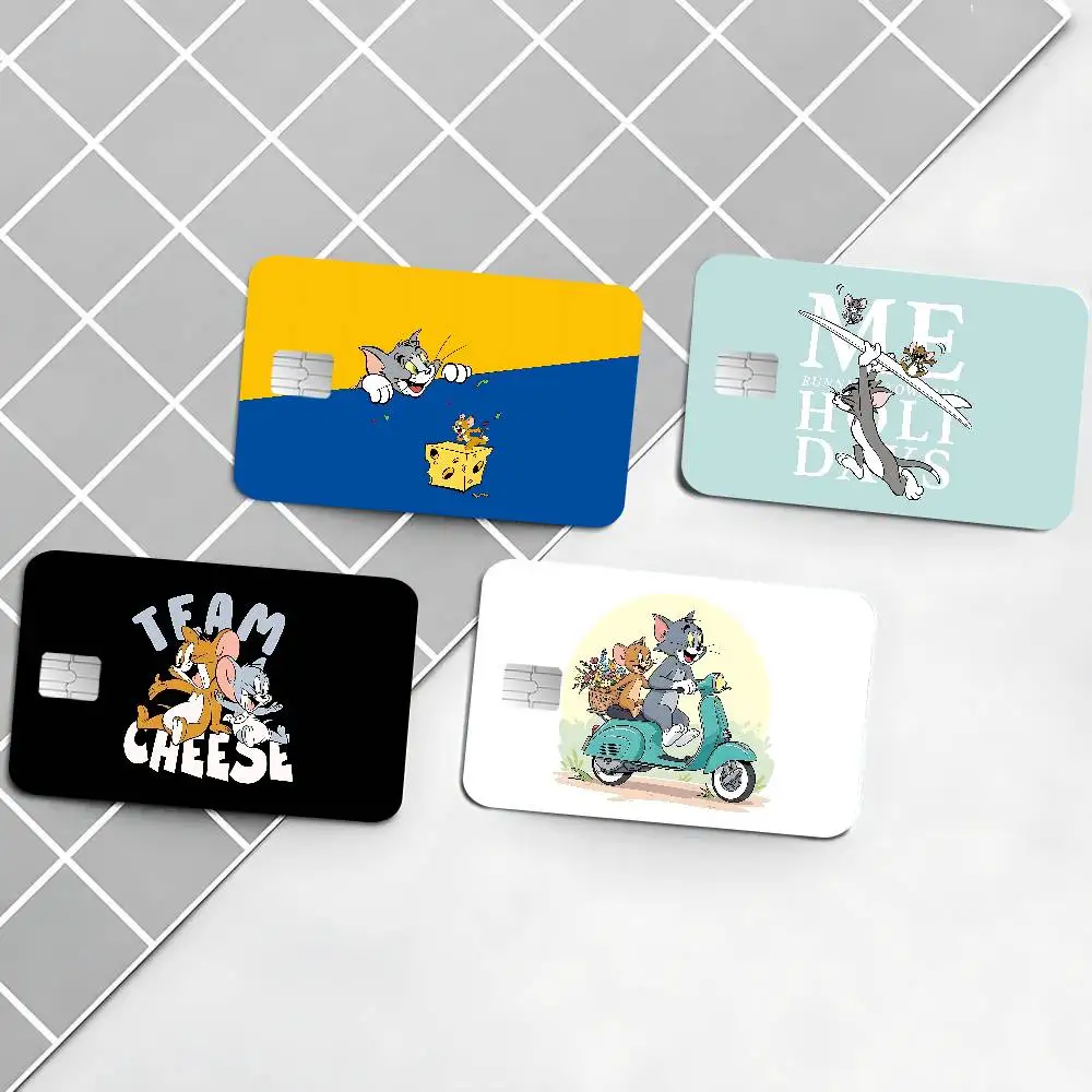 Cartoon T-Toms And J-Jerrys Cartoon Credit Card Skin Stickers for Bank Card Bus Metro Card Sticker Waterproof Women Gift