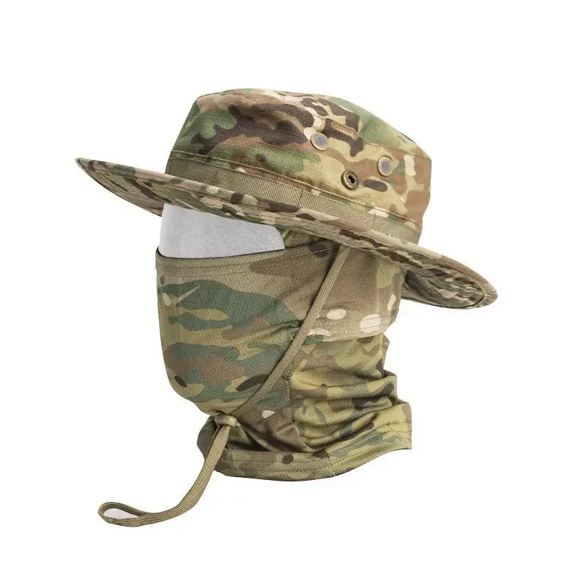 Tactical Benny hat, outdoor field fishing round-brimmed hat, sun protection, breathable sun hat, multi-color optional
