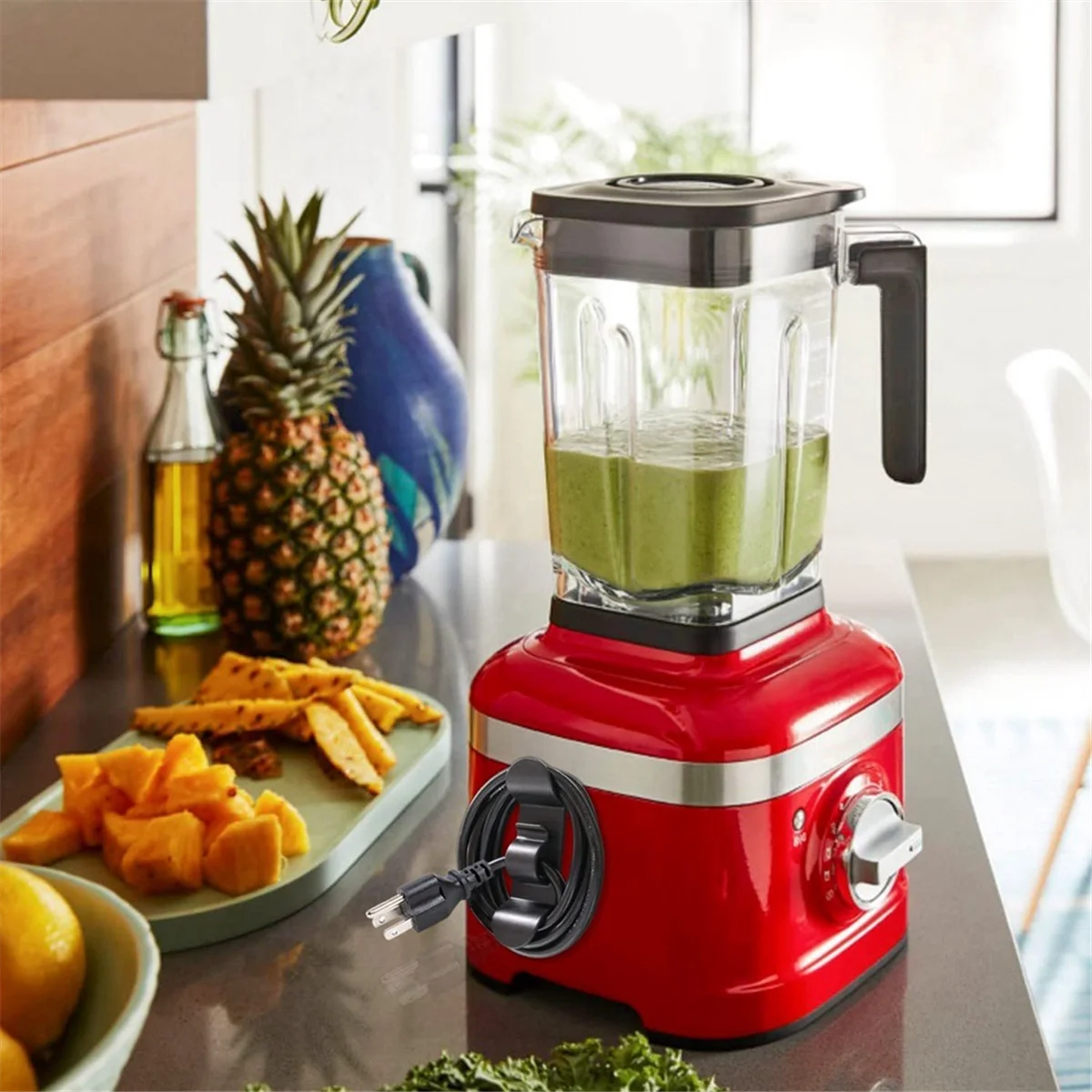 منظم سلك لأجهزة المطبخ وحامل سلك تخزين الكابل للخلاط وصانع القهوة ومقلاة الهواء وطباخ الضغط