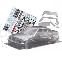 Skala 1/10 Benz 190E jasne Lexan nadwozie z tylny spoiler 3D i lusterka na samochód 257mm podwozie Tamiya tt02 tt01 kyosho