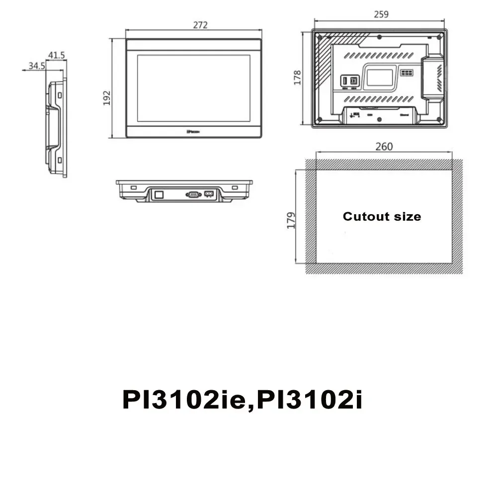 Wecon 10 Inch 100% New HMI with Ethernet PI3102ie PI3102i PI3102i 2S A Human Machine Interface Industrial Display Screen