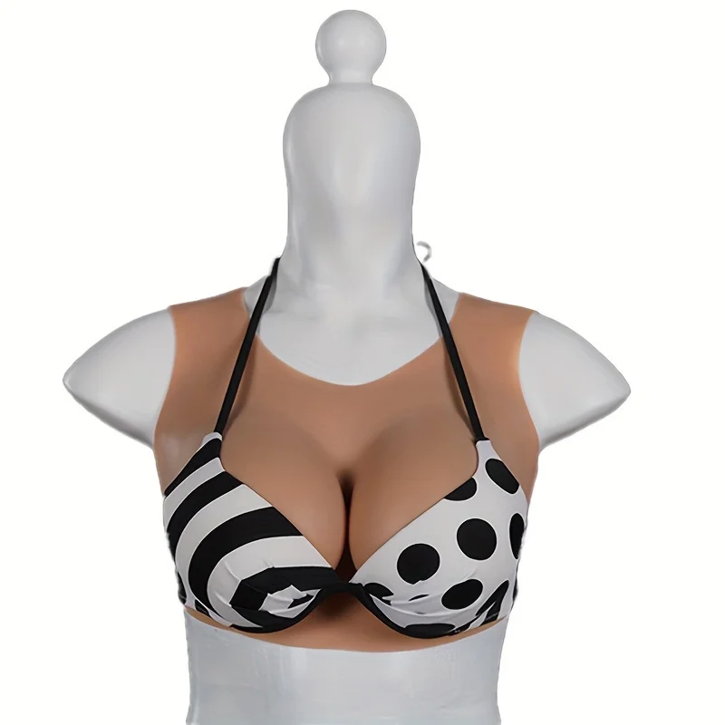 Huge Silicone Breast Forms Plate Fake Boobs Bodysuit for Transgender Drag Queen Crossdresser Celebrity Live Streaming Cosplay