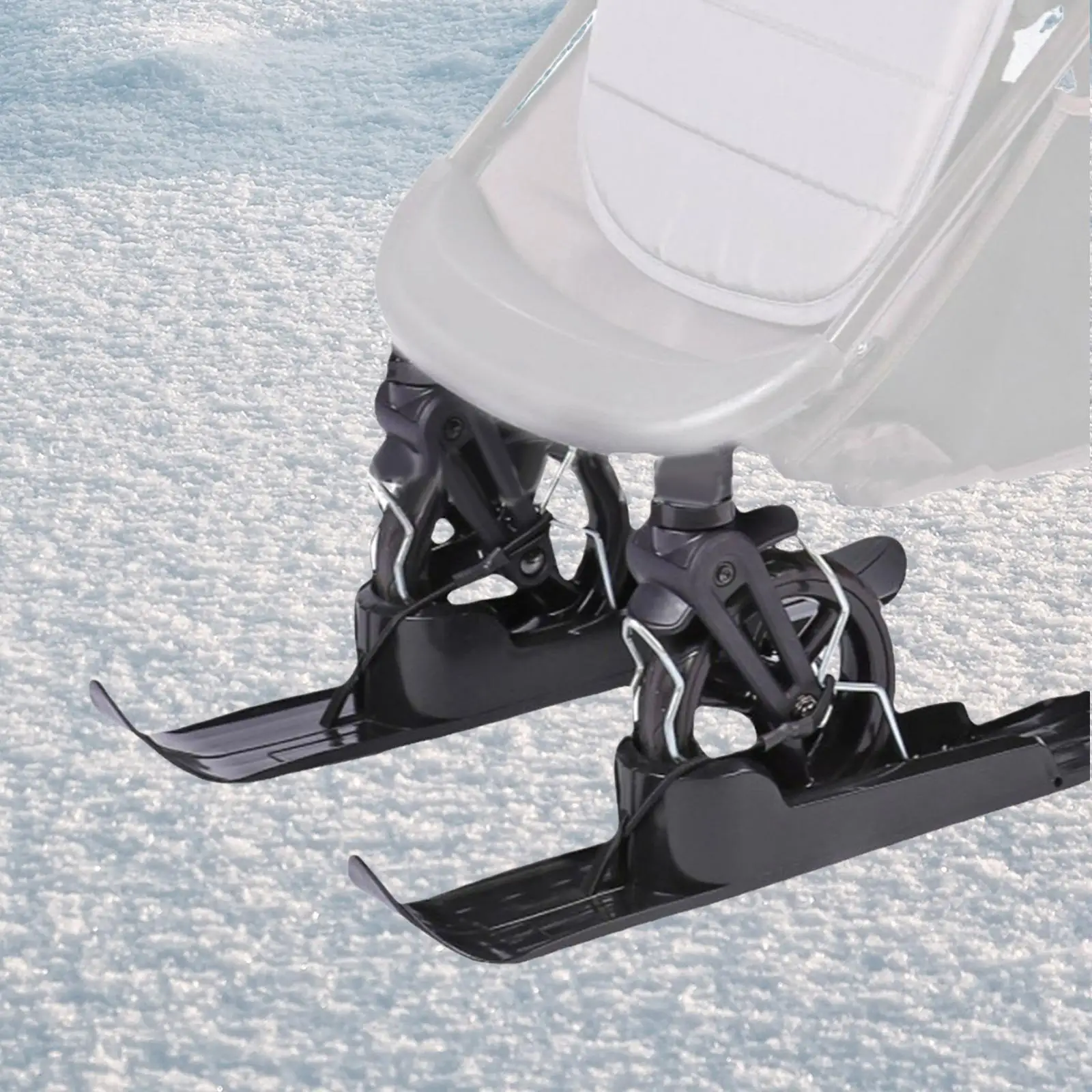 2Pcs Snow Sledge Board Ski Attachment Lightweight Snow Ski Bike Snowboard