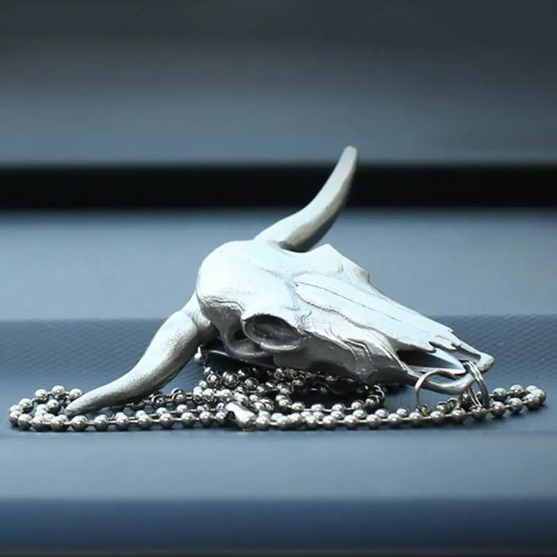 Cow Skull Cutter Faux For Emergency Survival Stainless Steel Belt Buckle Pendant Handy Tool