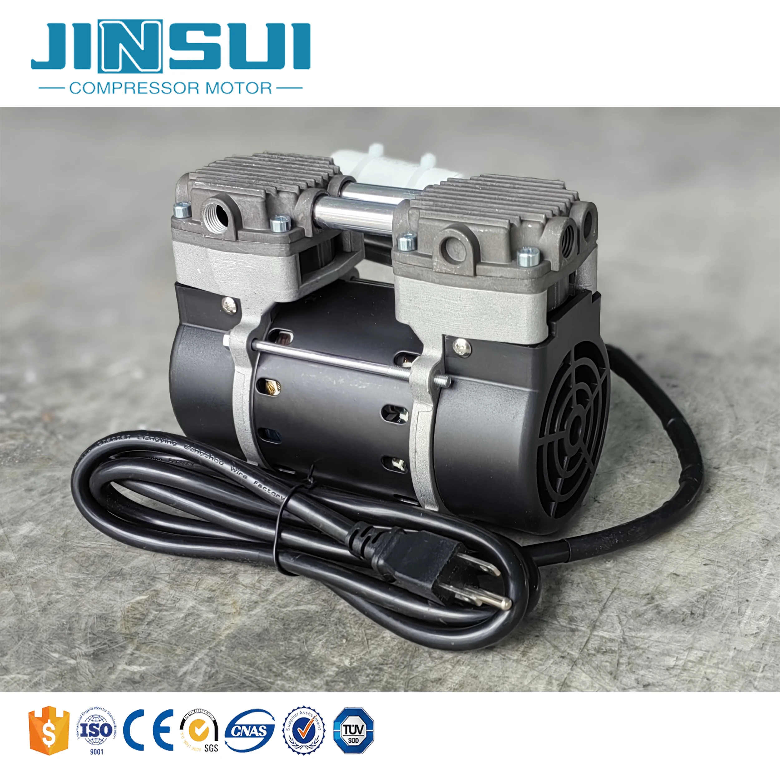 180W 50L/Min Portable Vacuum Pump Oil-free Silent Compressors Machine Head