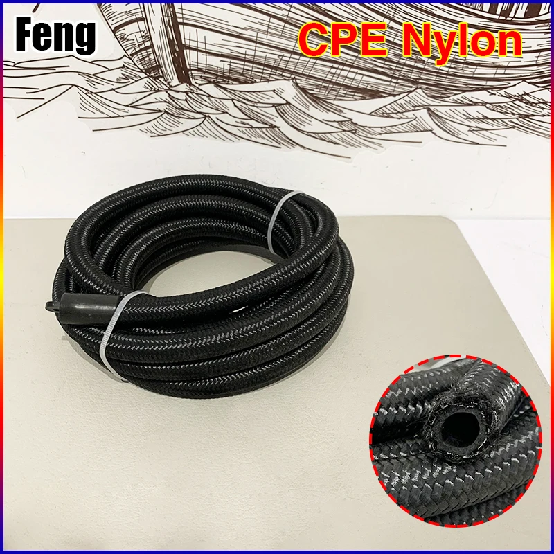 

Fuel Hose AN4 AN6 AN8 AN10 AN12 1M 3M 5M Universal Car Inside CPE Rubber Oil Gas Cooler Fuel Hose Tube Suit Nylon Braided