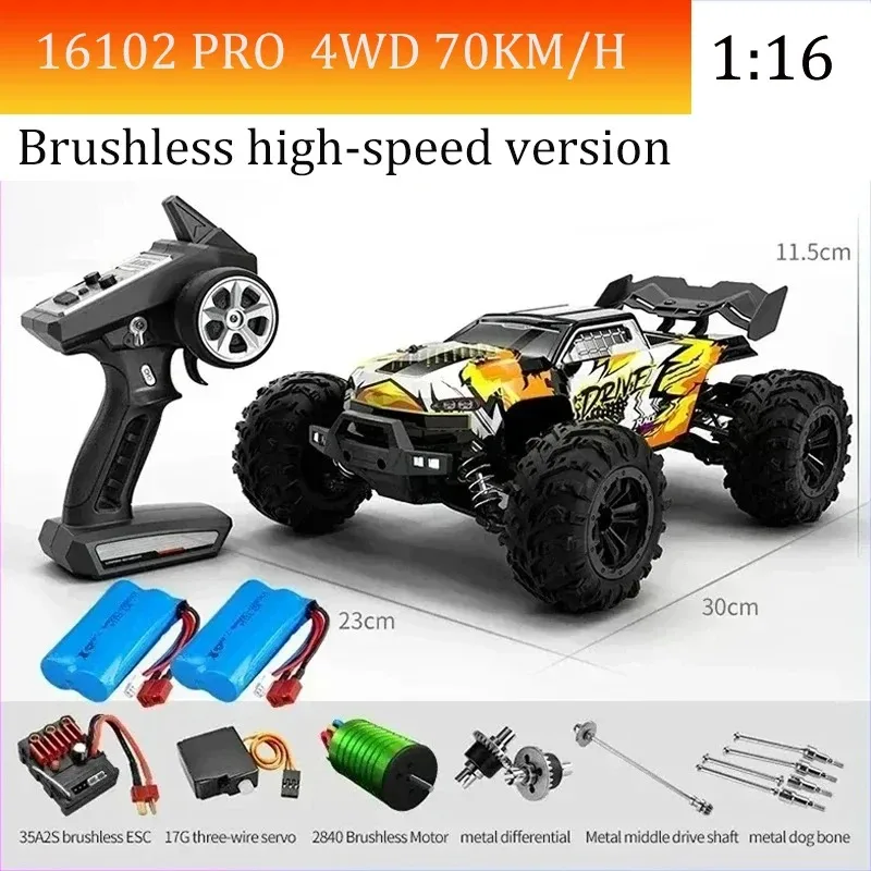 SCY16101 16102 16103 PRO 4WD 1:16 coche teledirigido sin escobillas 70 km/H 4x4 coche teledirigido flotante de alta velocidad juguete para regalo