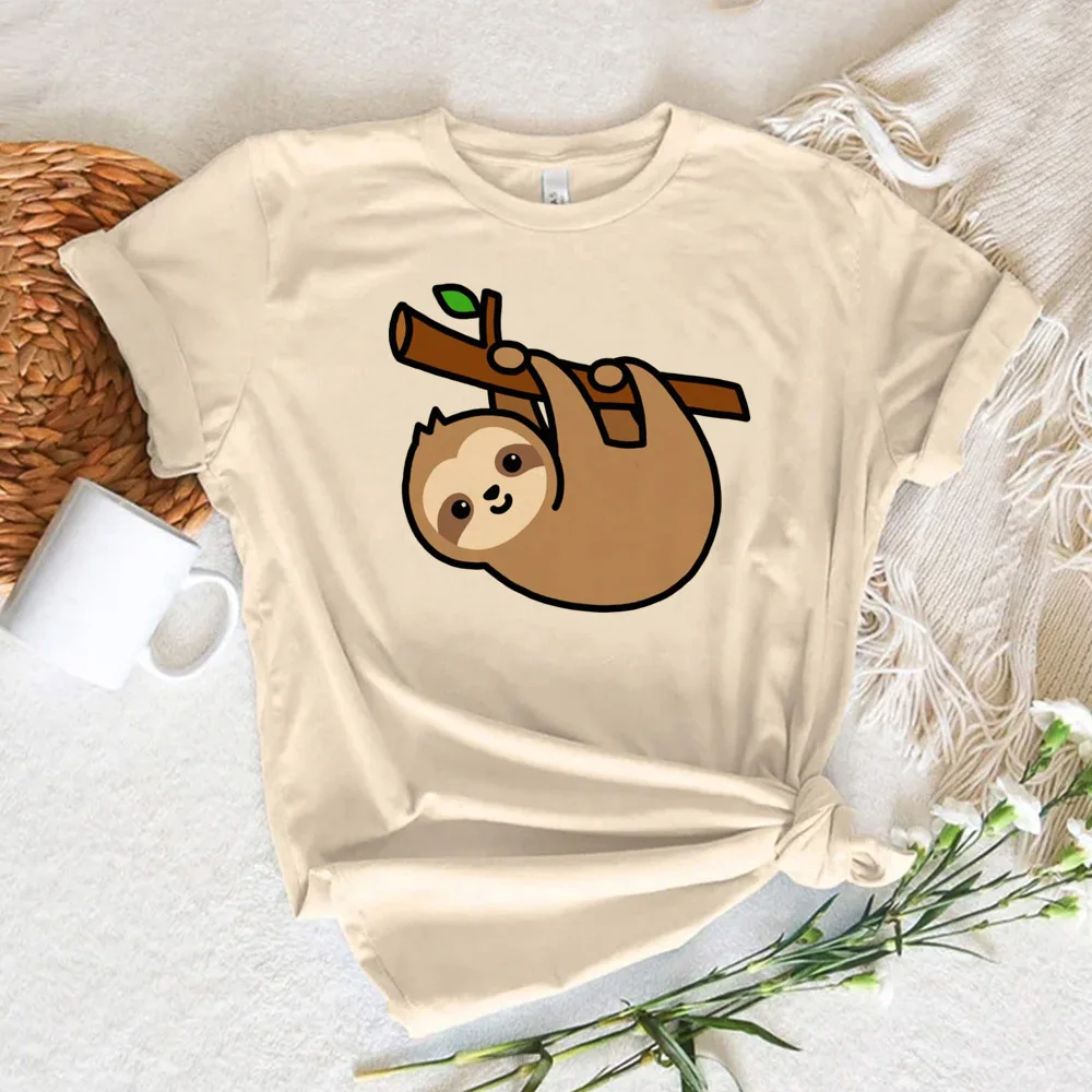 

Sloth Tee women manga designer anime top girl graphic comic clothing