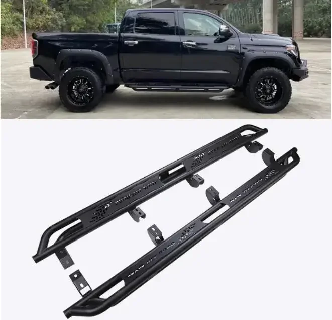 New！ For Toyota Tundra 2007-2021 Black Stainless Steel Car Running Board  Side Step Bar Guard Pedals