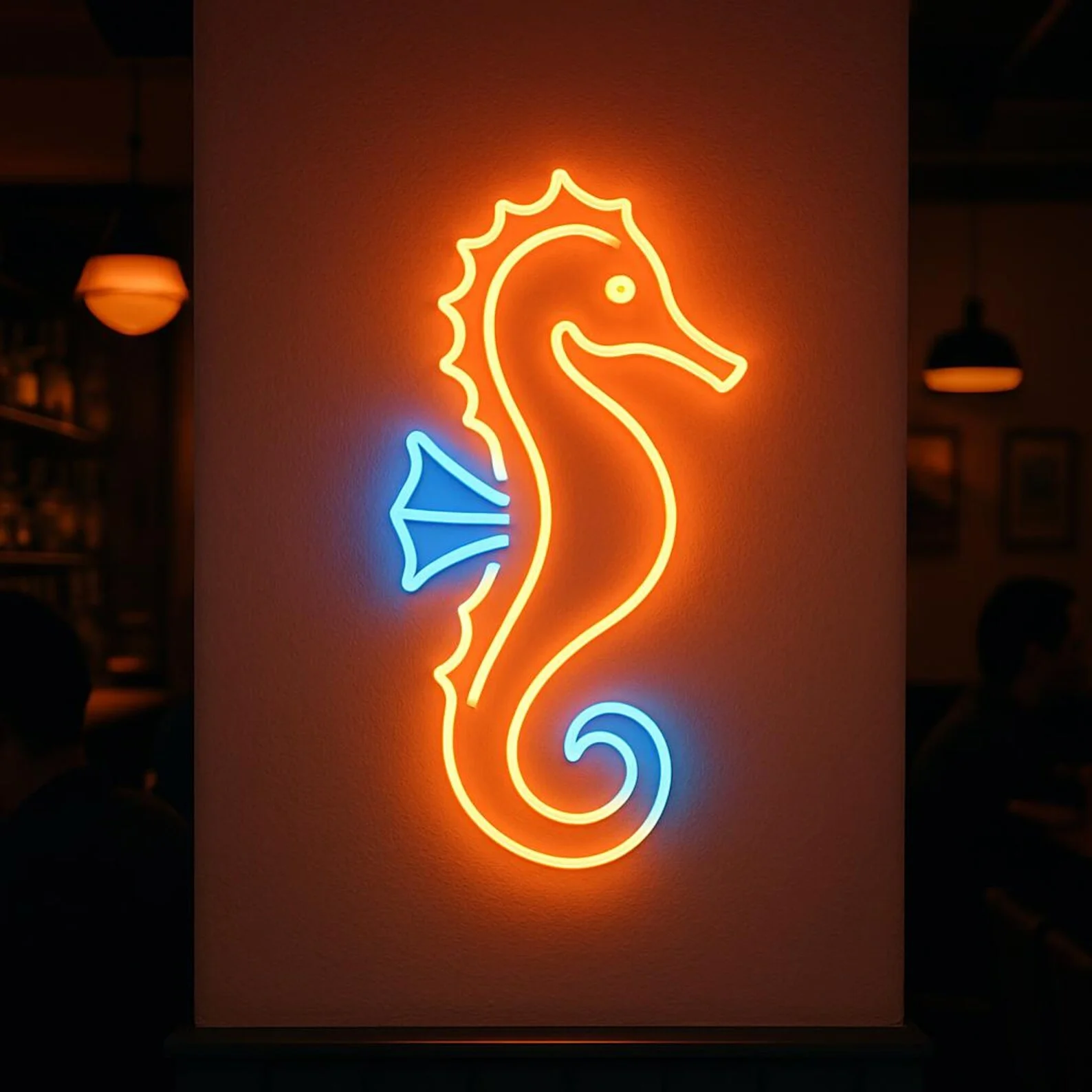 

Неоновая вывеска «Морской конек», светодиодная вывеска с изображением океанских животных, неоновая вывеска с экзотической рыбой, неоновый декор морской фауны, подарок для детей