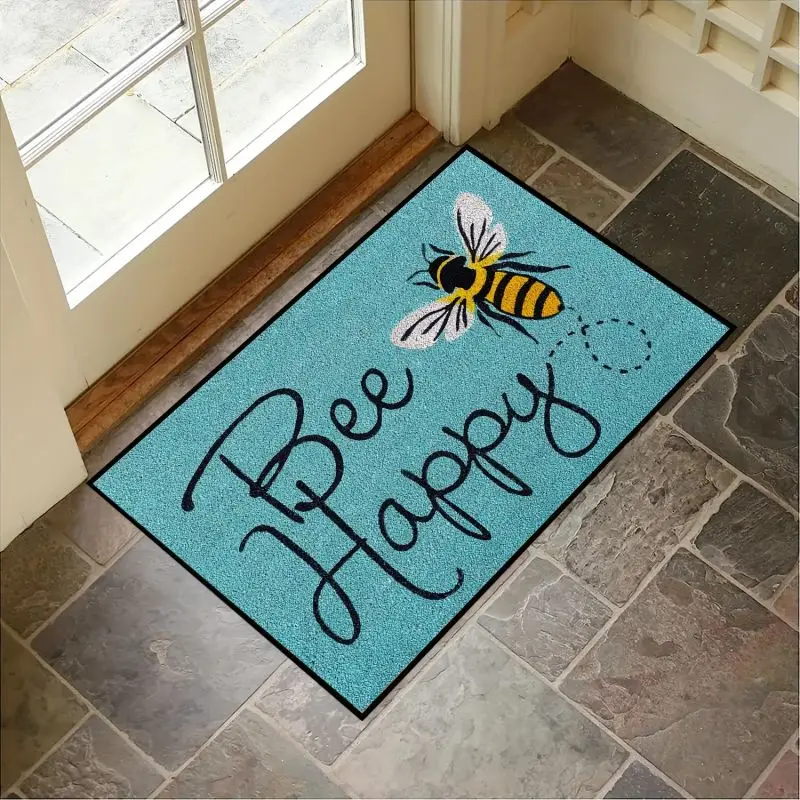 Music Note Welcome Door Mat for Home Outdoor Room Decor Non-slip Kitchen Rugs Cleanable Entrance Floor Carpet Entryways Doormat