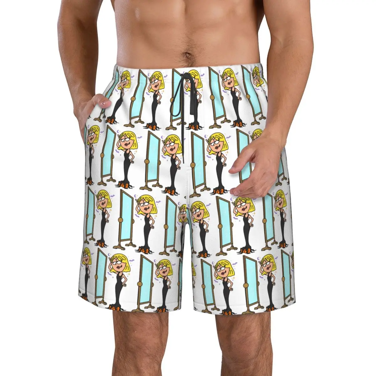 Lizzie Mcguire Cartoon Trunks Beach Board Shorts Casual Quick Dry Swimming Summer Men Pants