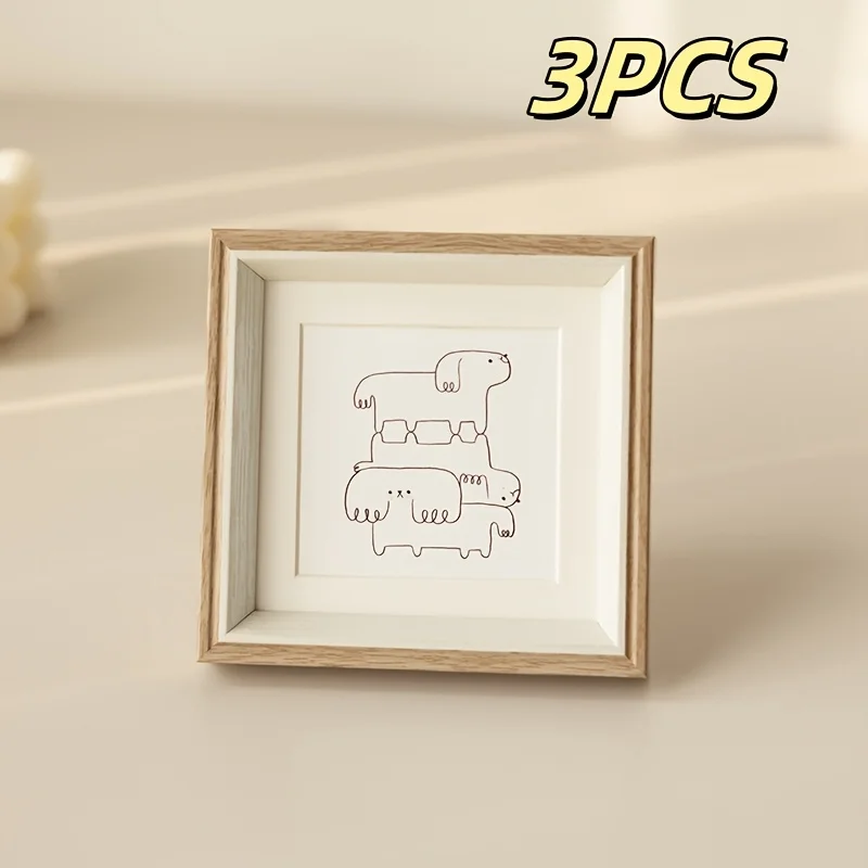 3Pcs Square Photo Frames Empty Frame