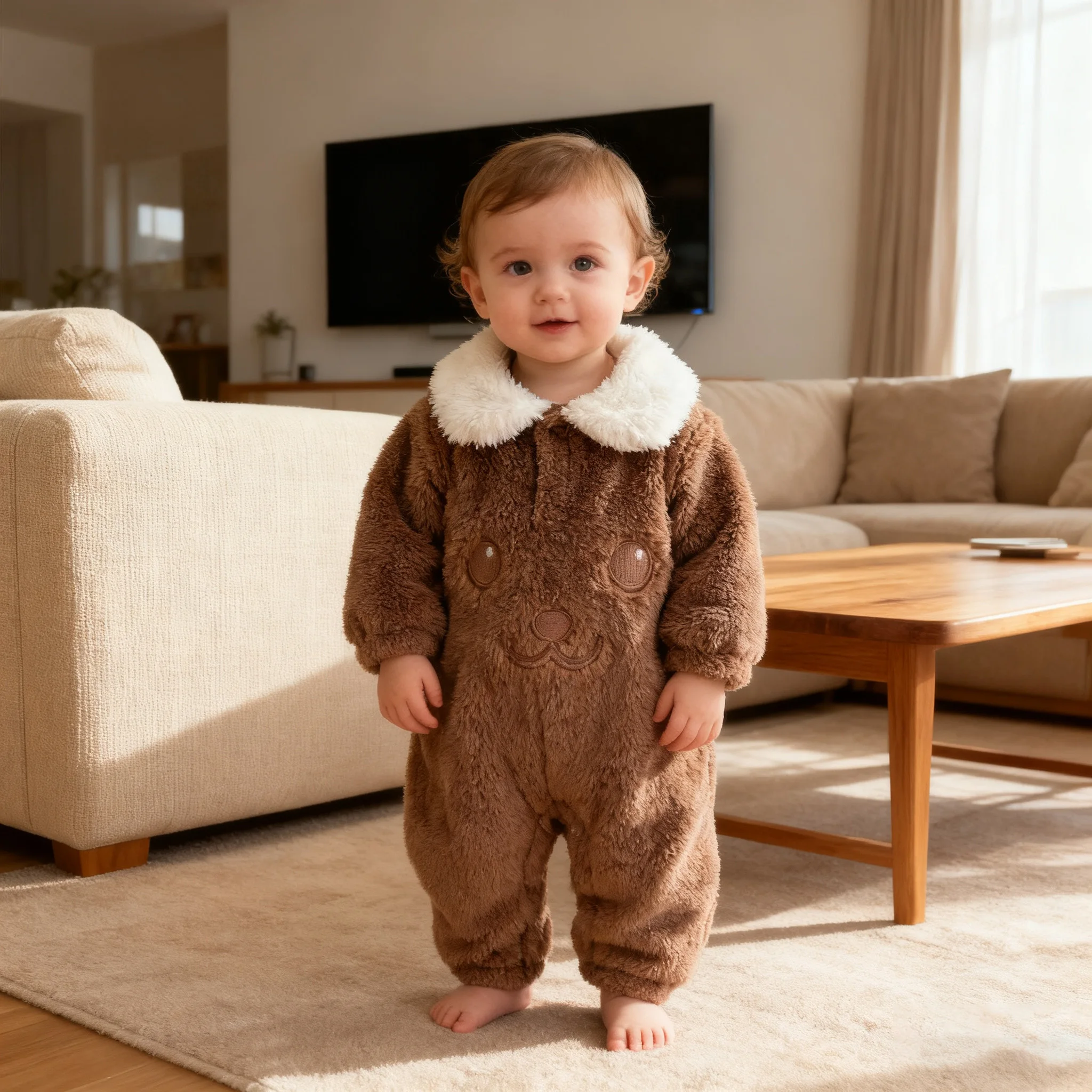 

Newborn Baby Romper Autumn Winter 2025 Clothes Boy Girl Long Sleeve Hooded Zipper Closure Jumpsuit for Kids Infant Baby Clothing
