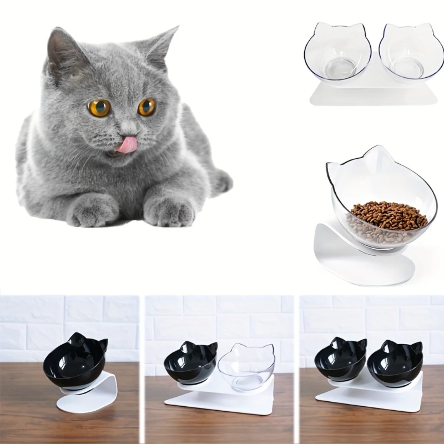 Dog Single Bowl, Pet Food Bowl, Can Protect Cervical Vertebra Cat feeding tray Katten accesoires Bowl para mascotas For cats Dog