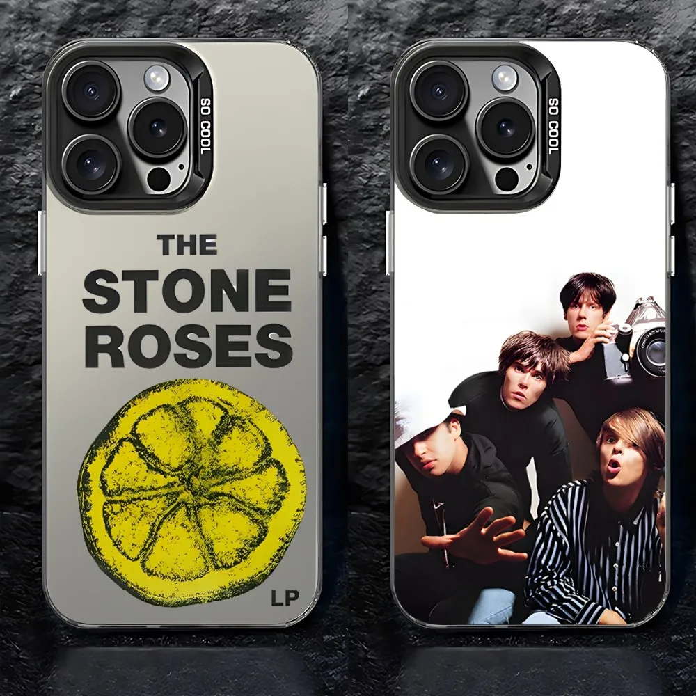 The Stone-R-Roses Phone Case IPhone 16 15 14 13 12 11 Pro Max X XR XSMAX 8 7 Plus Candy Matte Shockproof Back Cover