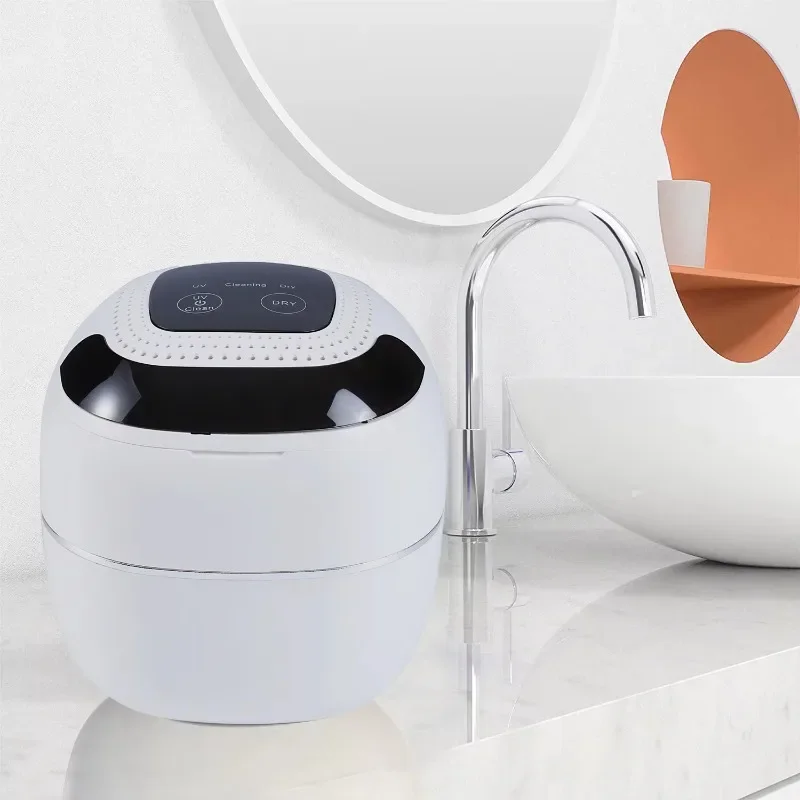 

New Portable Ultrasonic Cleaner Accessory Holder Cleaner Household Ultrasonic Cleaner with UV and Fan