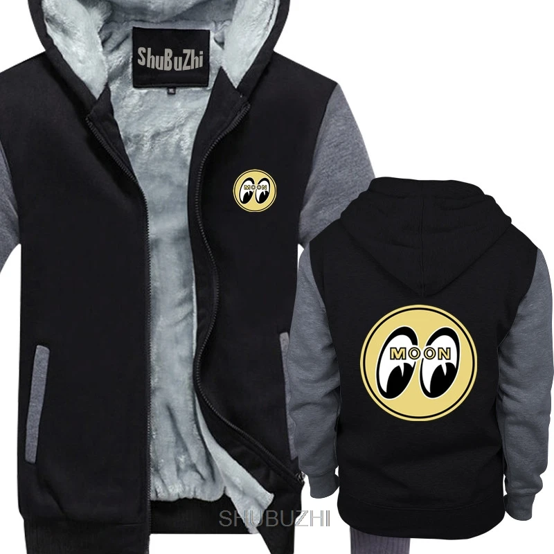 للرجال mooneye Moon مجهزة كلاسيكي شعار الرجال هوديس سميك أسود غير رسمي TM066B موضة كلاسيكي فريد هدية رجل هودي sbz6125