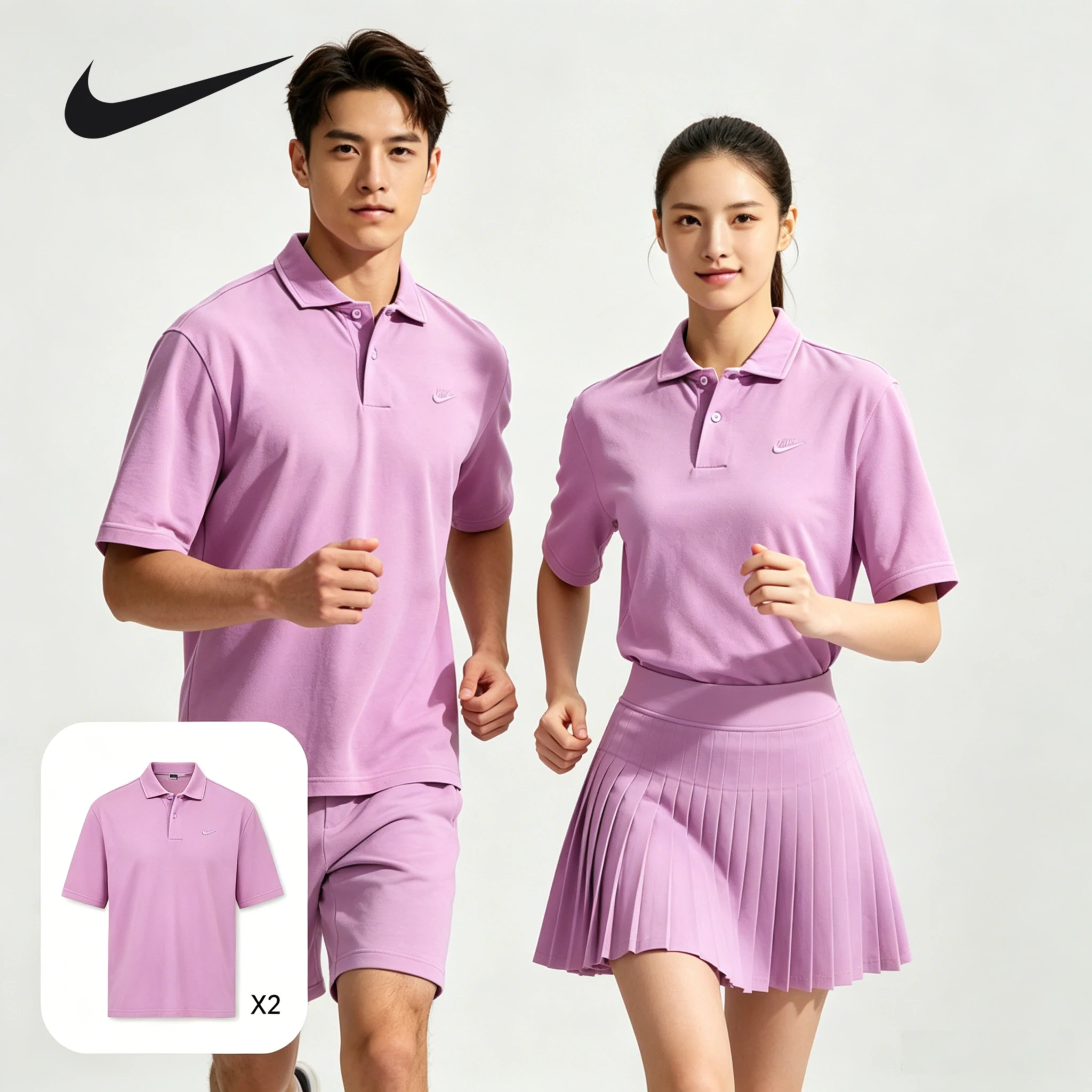 NIKE, nuevo estilo de verano, camiseta deportiva de golf con cuello tejido para hombre, POLO de manga corta, 2 uds. IF0732-503 + IF0732-503