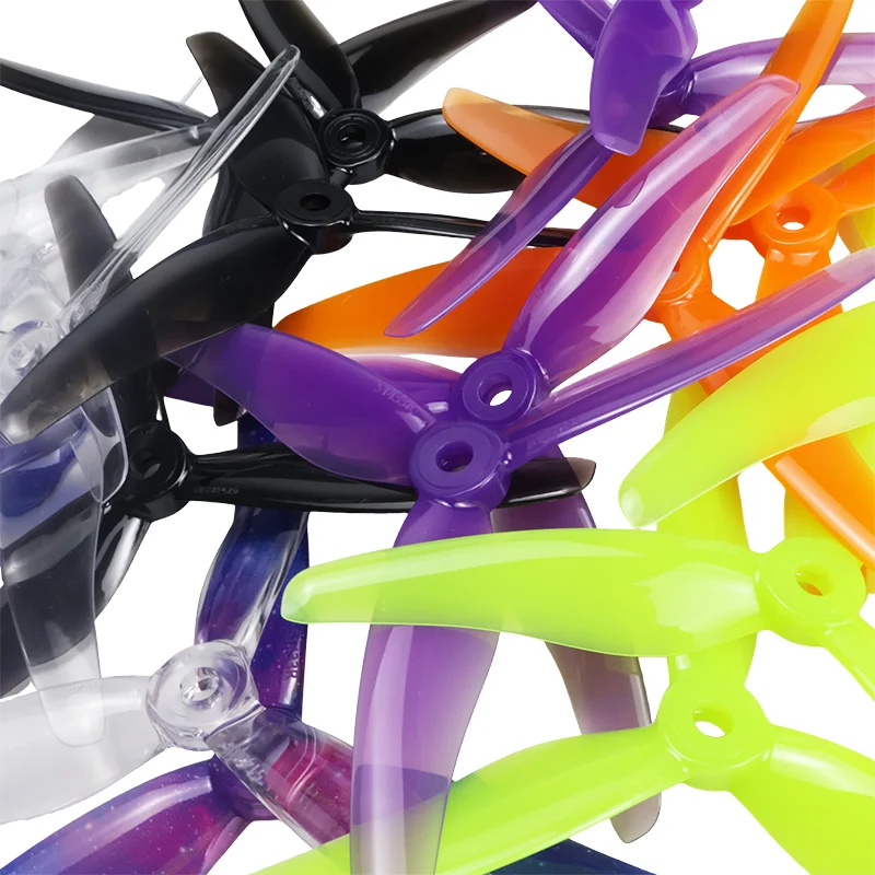 8pcs(4CW+4CCW) Gemfan 51433 5inch 3 Blade/ Tri-blade Propeller Props CW CCW Brushless Motor FPV Propeller for FPV Racing Drone