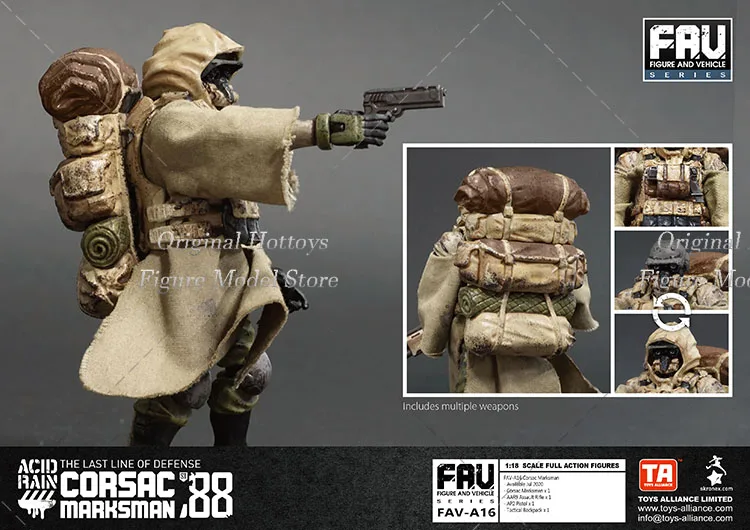 Acid Rain War 1/18 Soldier 88 Sand Army FAV-A16 Sand Fox Sniper FAV-A37 Corsac Trooper Full Set 3.75-inch Action Figure Doll