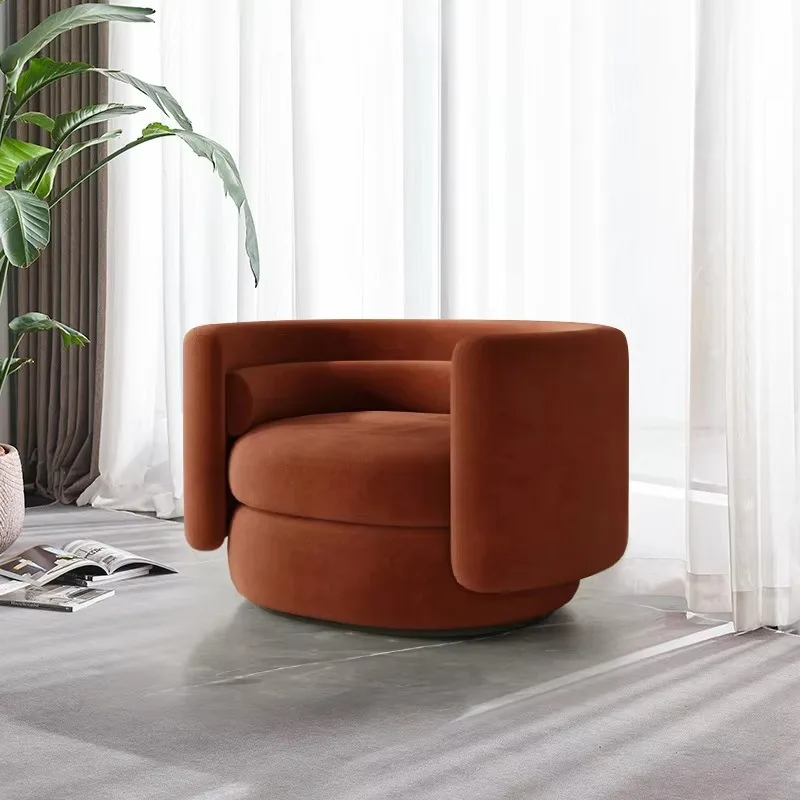 Italienischer Stoff, moderner und minimalistischer Designer, leichtes, luxuriöses kleines Wohnzimmer, vom Boden bis zur Decke reichendes Freizeit-Internet-Promi-Shap