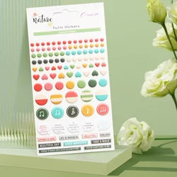 Creative Path Small Scrapbooking Deco Stickers Basic Card Planner Sticker Sheets Mini Puffy Sticker For Journaling Phone Laptops