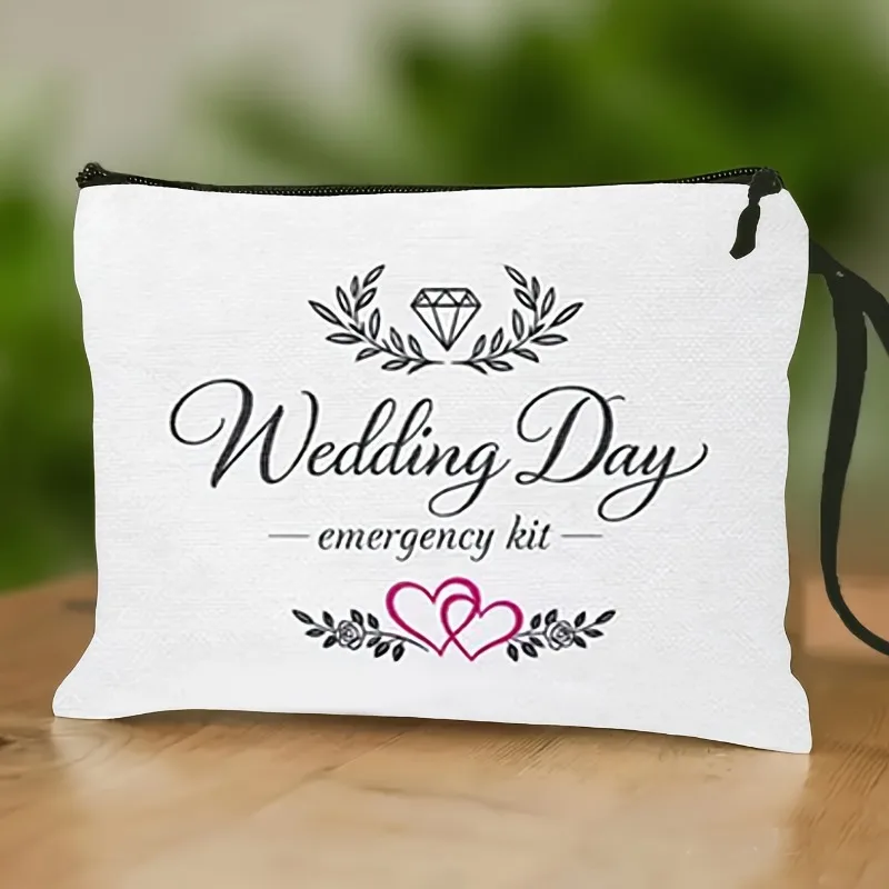 Wedding Day Emergency Kit Wristband Makeup Bag Portable Practical Bride Toiletries Bag Storage Bag