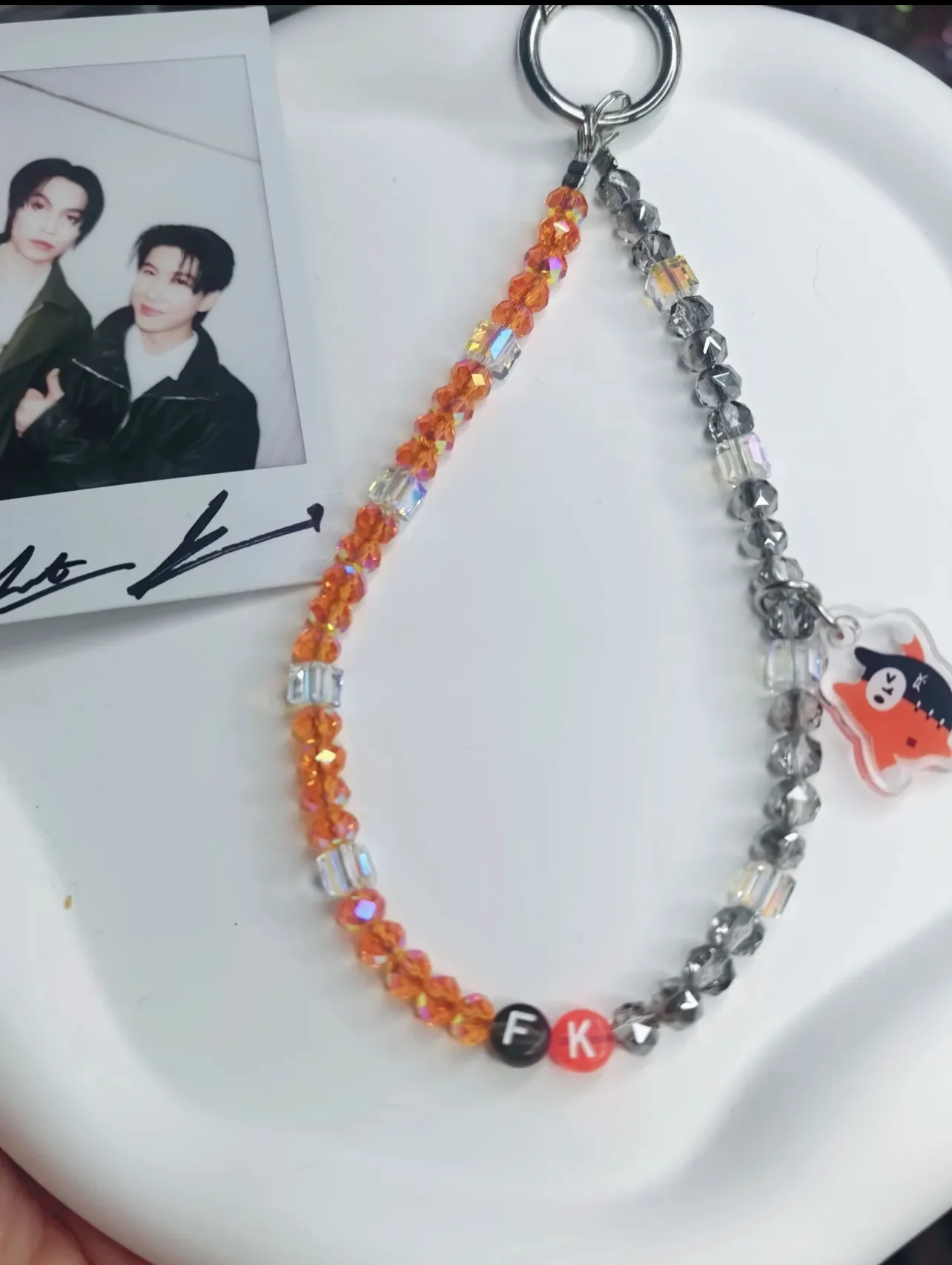 Handmade Thai Star TV Series คาธ The Eclipse First Khaotung Yuzumumu Lanyard Hanging Rope Beaded Phone Chain Hanging Cord 6