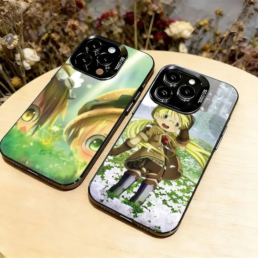 

Made in Abyss Phone Case For iPhone 17,16,15,14,13,12,11 Plus,Pro Max,XS,Colored Silver Plated Inside Cover