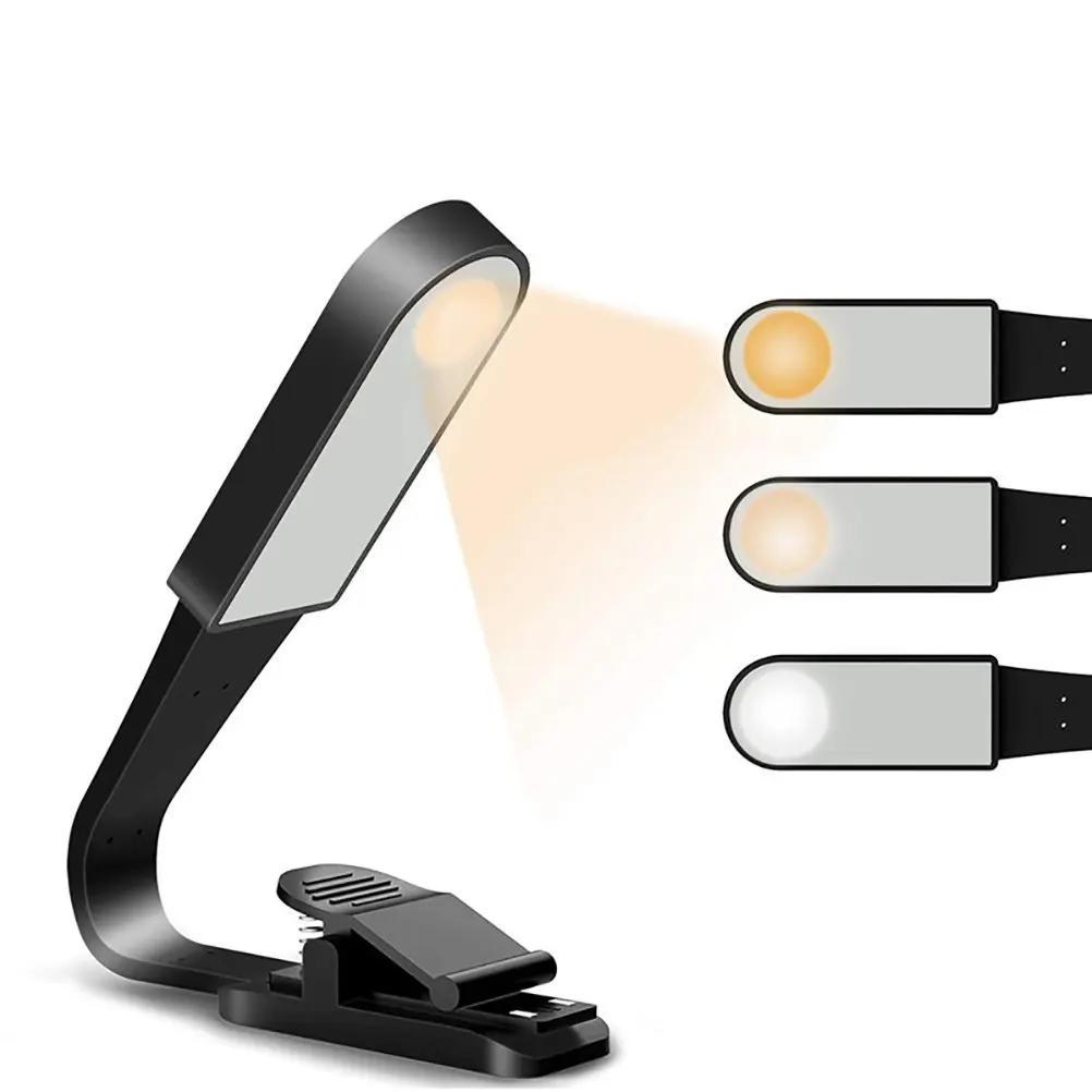 

Clip on Reading Light for Bed Book Lamp Adjustable Flexible LED Eye Care Reading Lamp Compact Lightweight for Bedroom Study