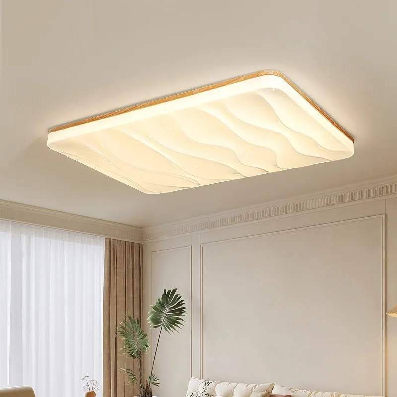 

Японский потолочный светильник в скандинавском стиле для гостиной, с полным спектром защиты для глаз, в кремовом стиле, основной светильник для прихожей, освещение для всего дома.