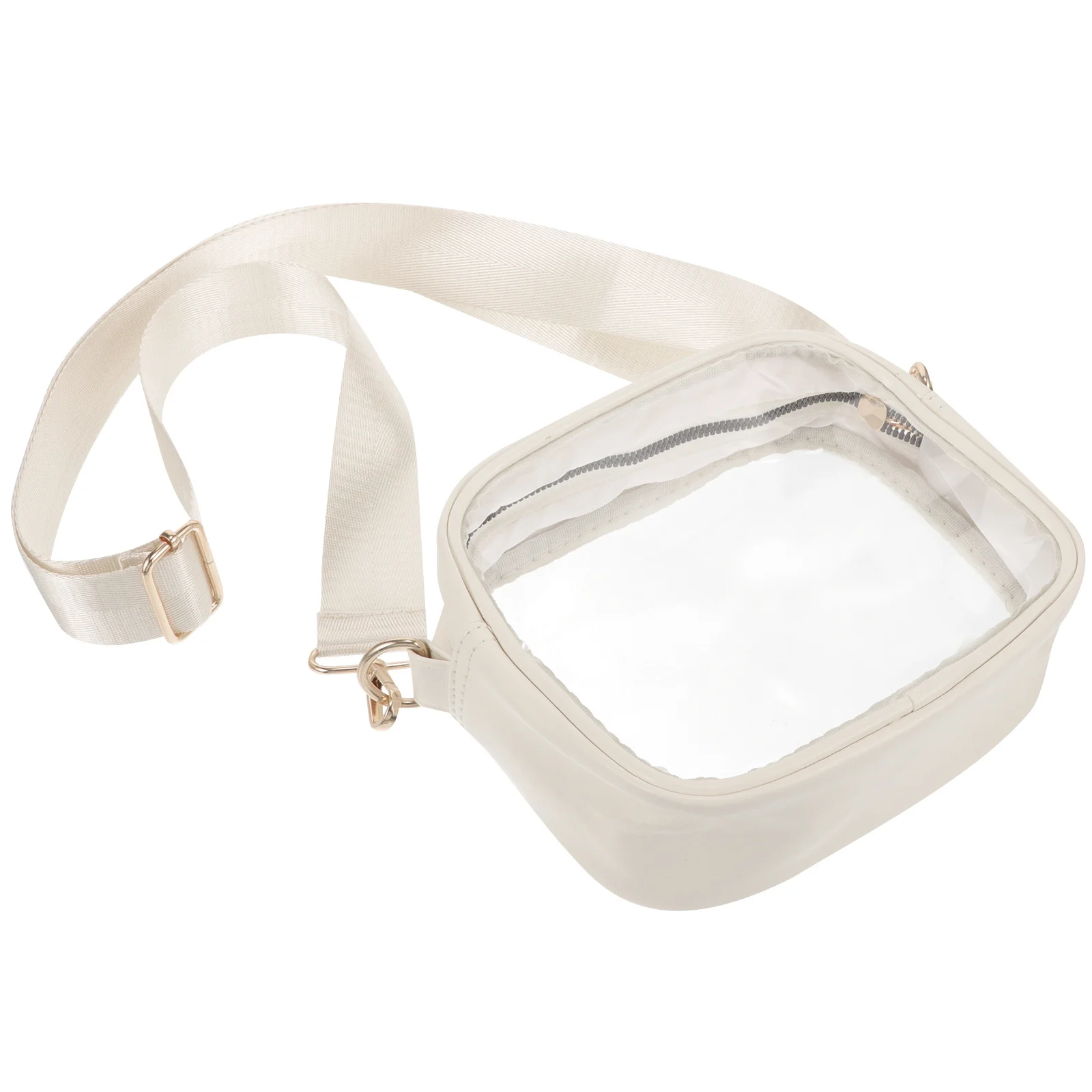 

Detachable Clear Crossbody Bag Waterproof PVC Lightweight Shoulder Pouch for Music Festivals Sports Arenas Travel