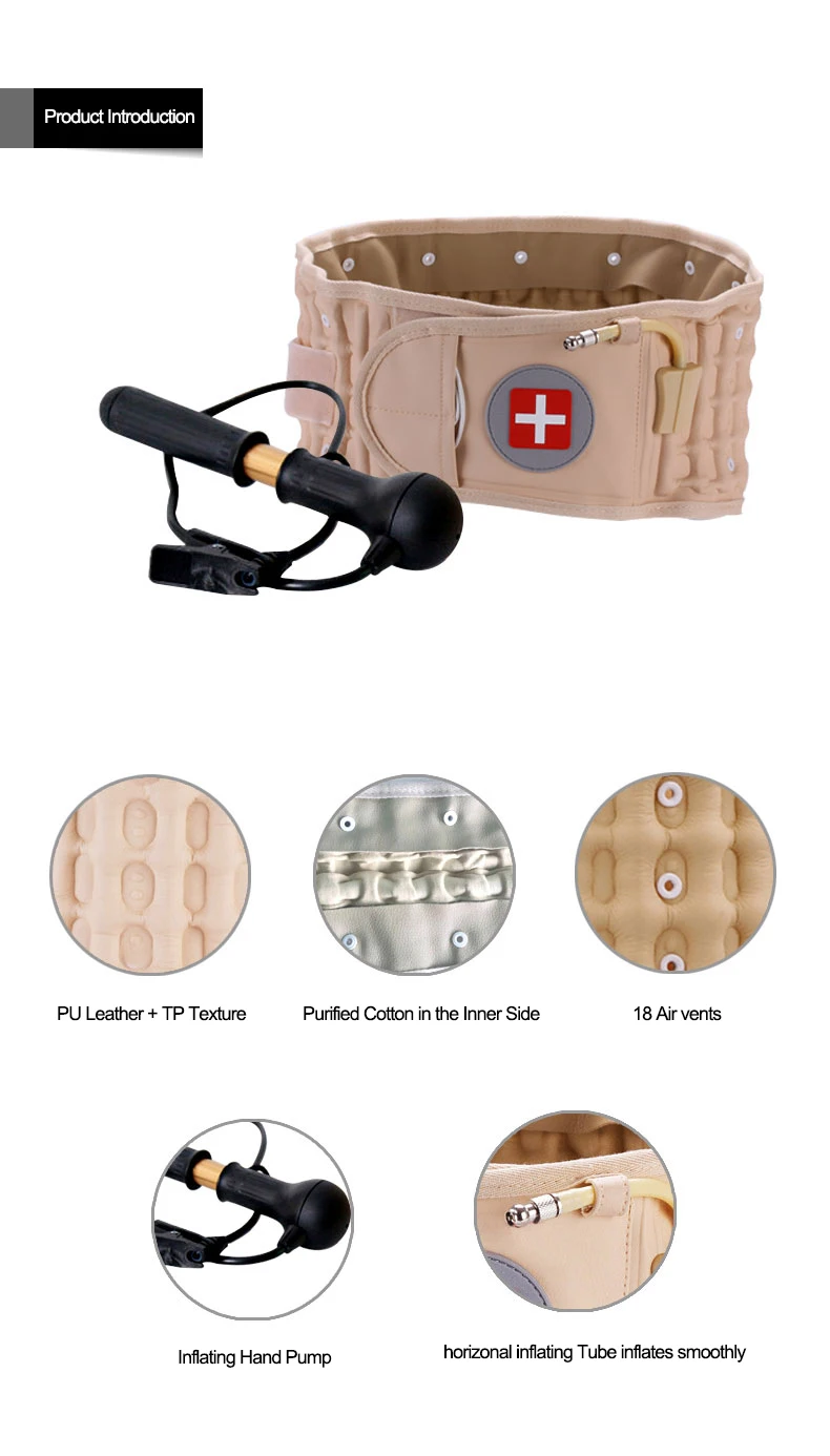 

High Quality Inflatable Spinal Traction Physiotherapy Decompression Waist Pain Relief Belt Waist Massager