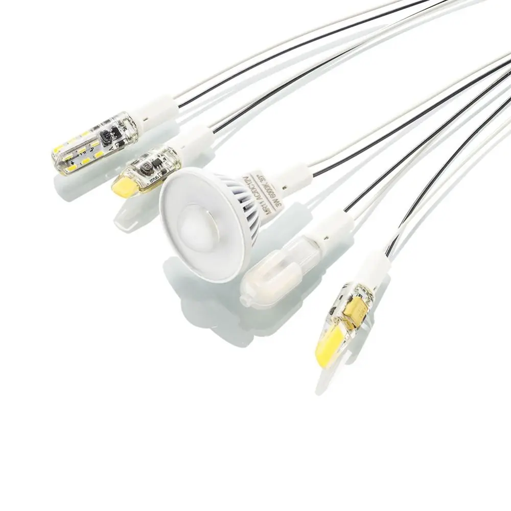 High Quality Wire Connector Lamp Holder Ceramic Head G4 Socket Plug Lamp Socket 10cm Bulb Base for Halogen lamp