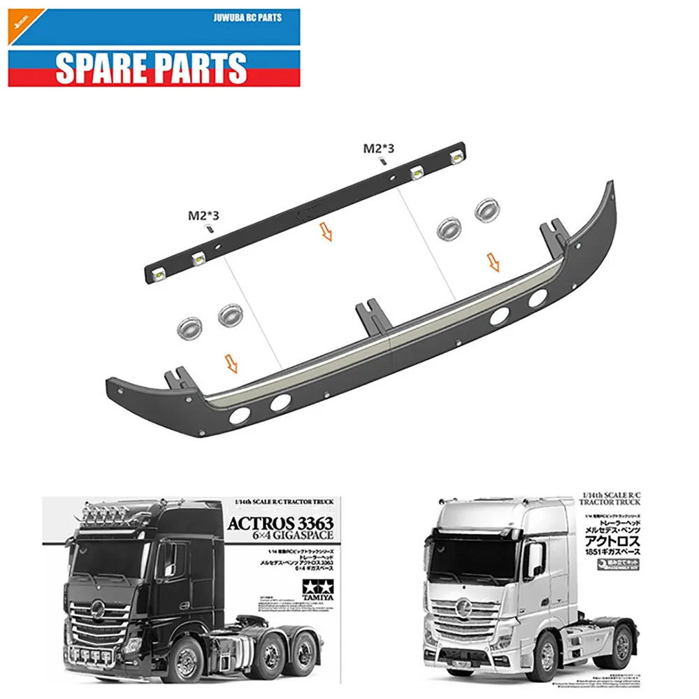 Parasol LED para coche de control remoto, accesorios de actualización para Tamiya 1/14 ACTROS 3363 1851