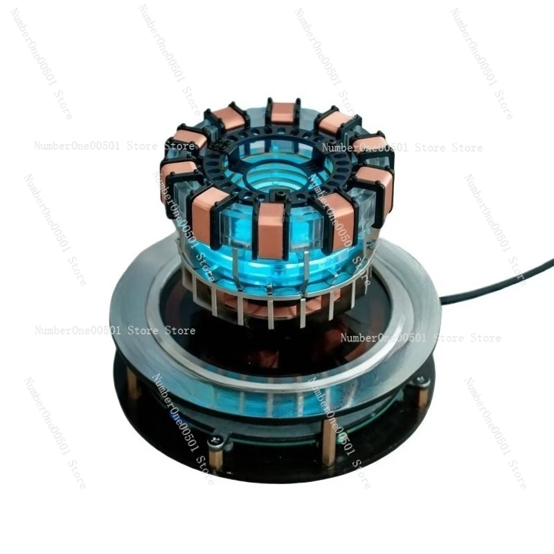 Arc Reactor Magnetic Levitation Desk Decor with LED Light Gift for Men Birthday Christmas