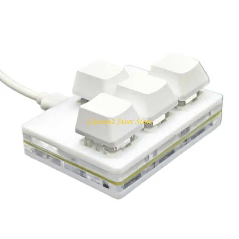 

A3PC USB 4 Keypad One-Handed Mechanical Gaming Keyboard Programming Keypad for Standard Keyboard Hot Swappable Keypad