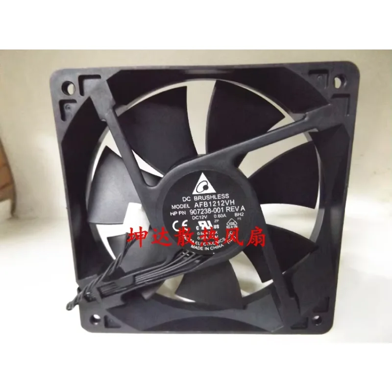 Delta Electronics AFB1212VH BH2 DC 12 0.60A 120x120x25mm 4-Wire Server Cooling Fan