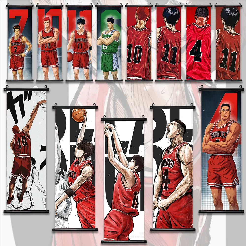 

Japanese Hot Anime SLAM DUNK Wallpaper Wall Artwork Canvas Painting Picture Print Home Decoration Art Gift Hanging Scroll Poster