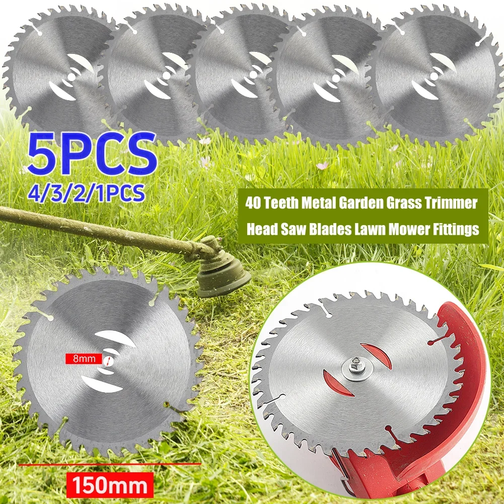 1-5PCS Weeder Saw Blades Metal Garden Grass Trimmer Head Saw Blades Lawn Mower Fittings 40 Teeth For Garden Power Tool Accessori
