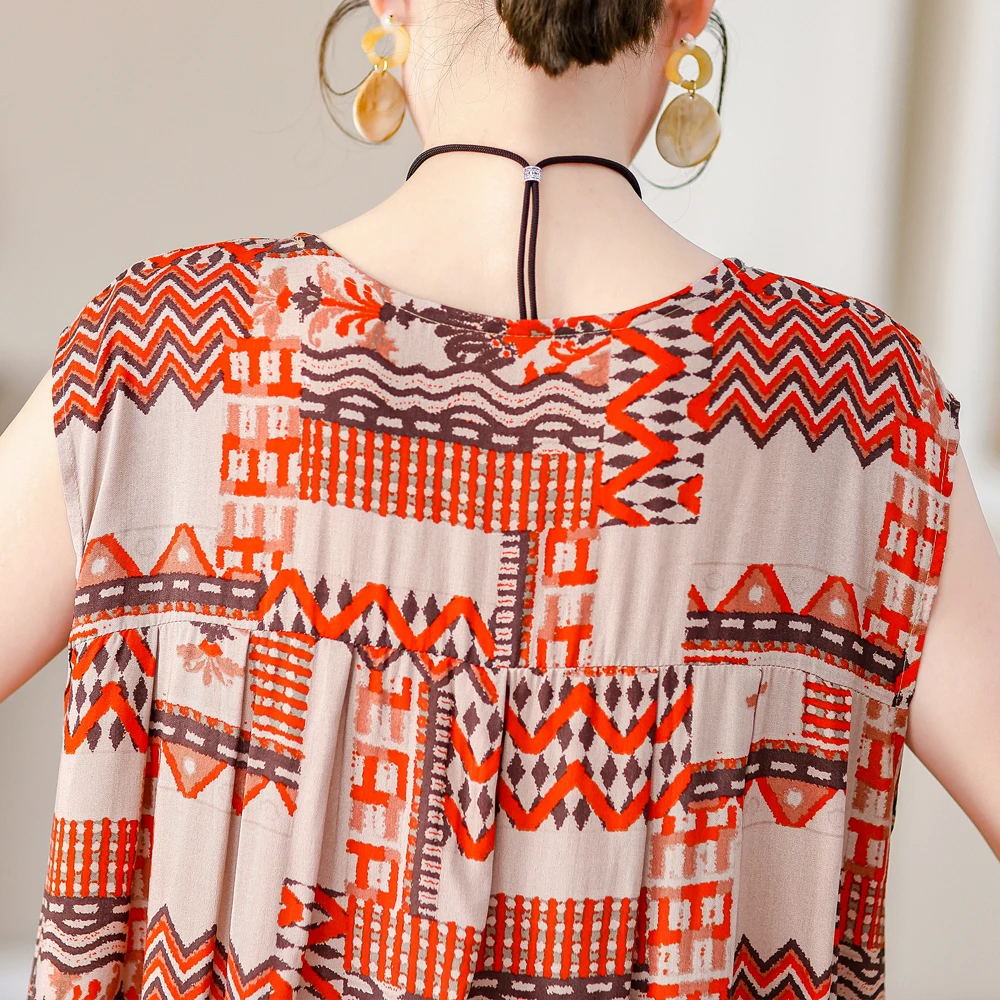 New Casual 2025 Women Summer Dress For women Long Fashion Style Loose Clothes Printing Women Clothing Dresses