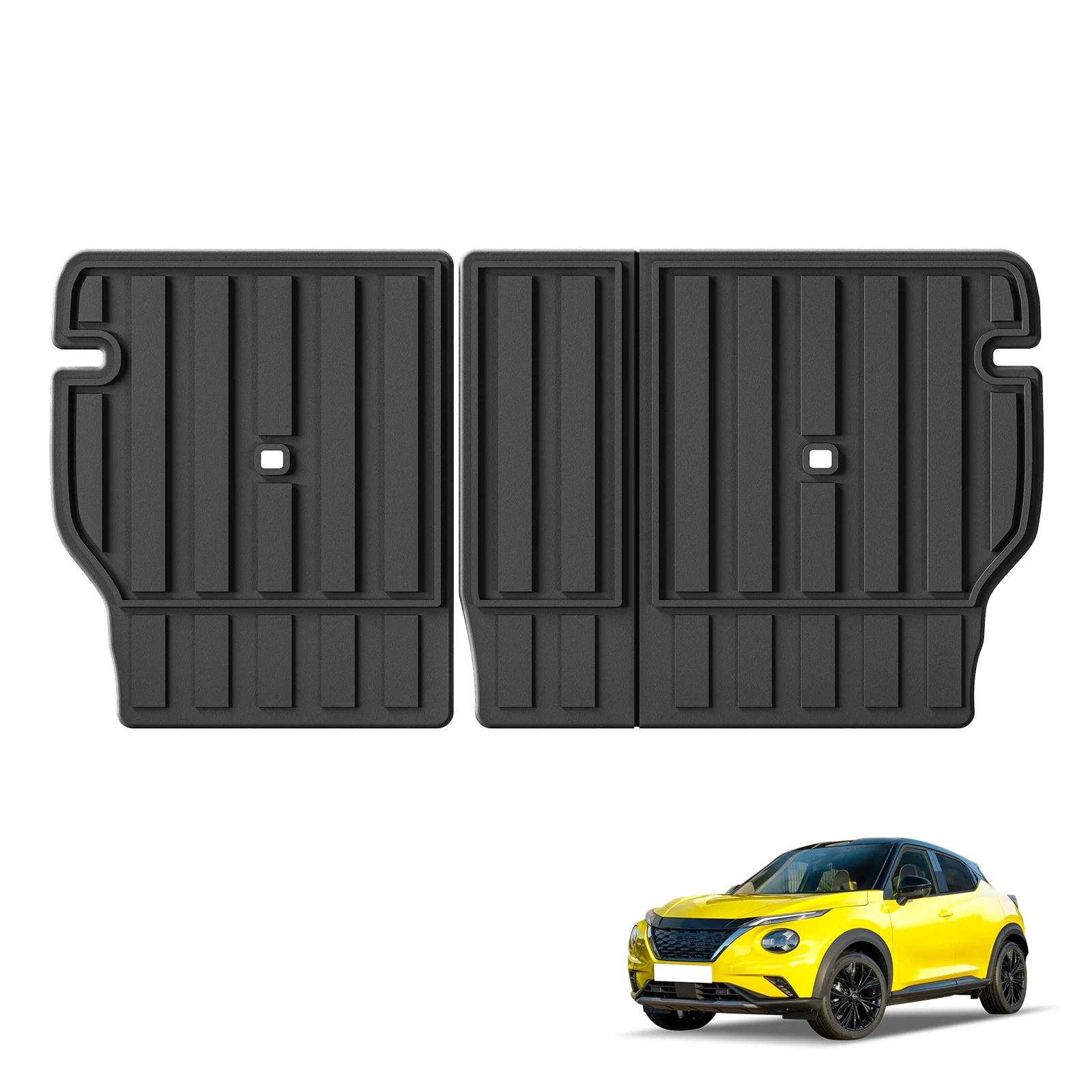 Fußmatten für Nissan Juke Fuel 2020-2024, Kofferraummatte, TPE 3D Fußmatte, Allwetter, Schwarz – Detail 10