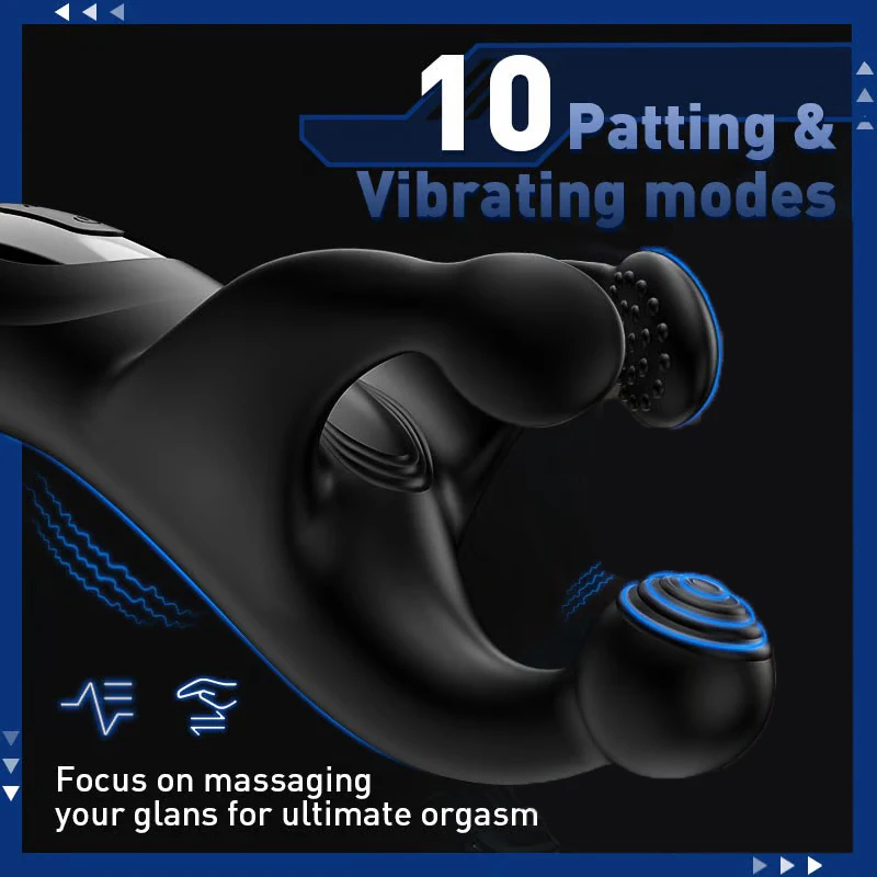 Vibrating Male Masturbator Glans Vibrator Electric Penis Massager Delay Trainer Exerciser Vibrations Stimulator Adult Sex Toy