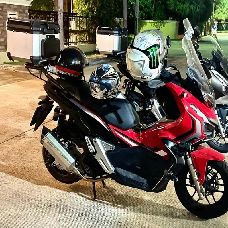 Factory Hot Selling Private 65L Silver  Tail Boxes Motorcycle Eva Aluminum Top Box