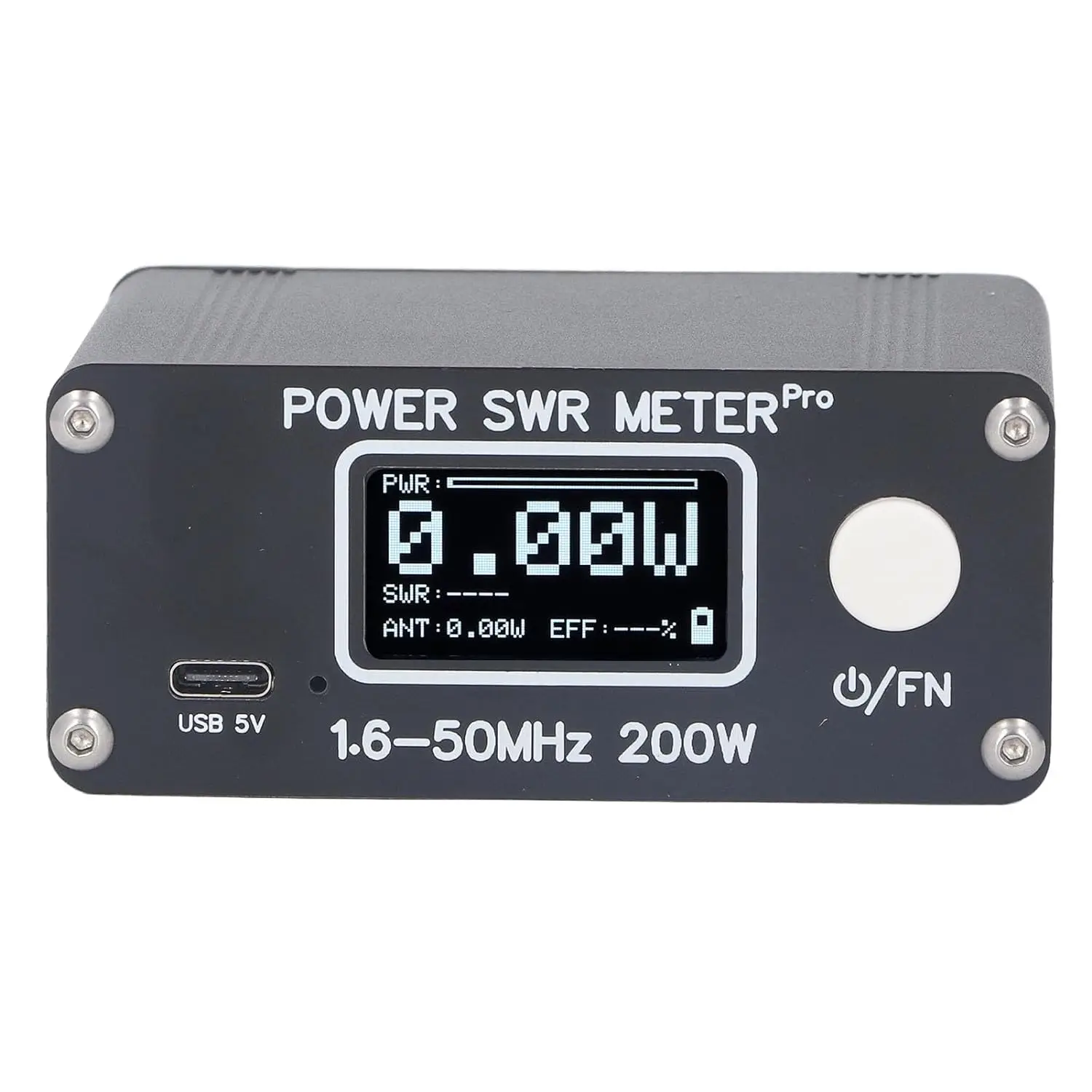 Miernik SWR ekran 1.29in, 1.6-50MHz, 0.5W-200W funkcja alarmu akumulator krótkofalówki krótkofalowej HF PWR narzędzie Tester mocy