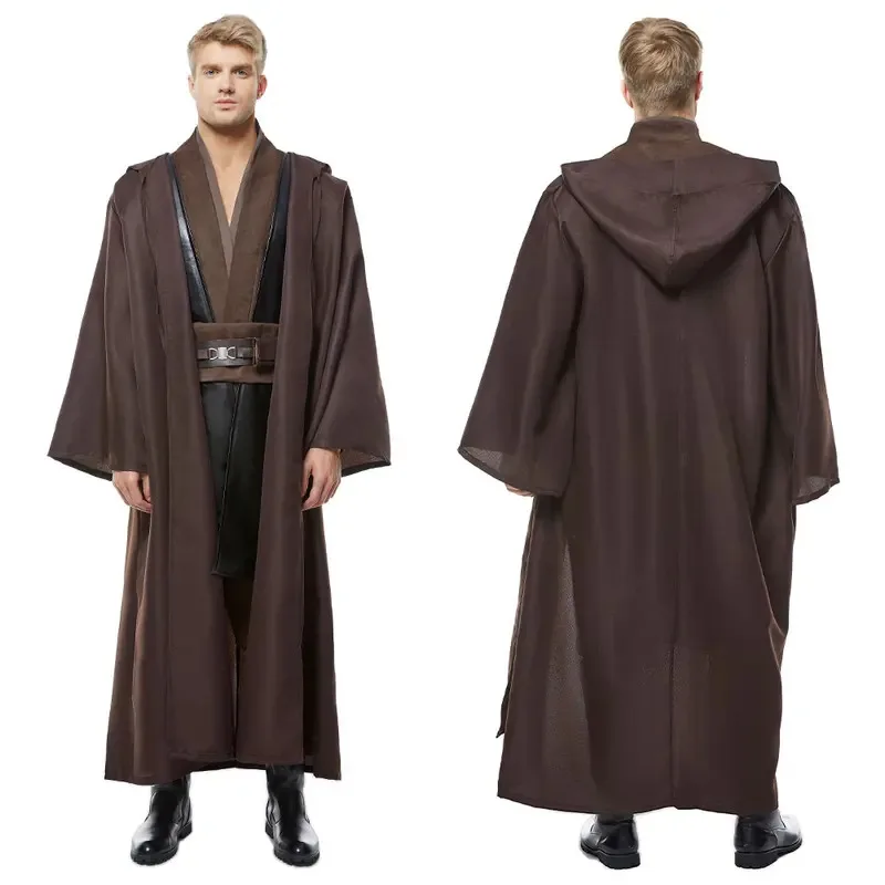 

XT8Anakin Cosplay Costume Brown Uniform Cloak Outfits Fantasia Men Halloween Cainival Party Disguise Clothes SuitsXT6@!