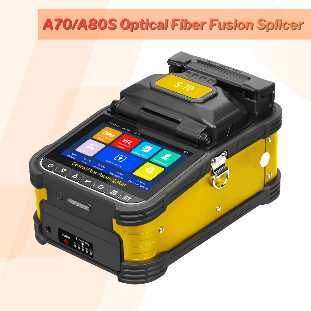 Comtyco A-80S alles-in-één fusie-splicer met touchscreen en vezeltest