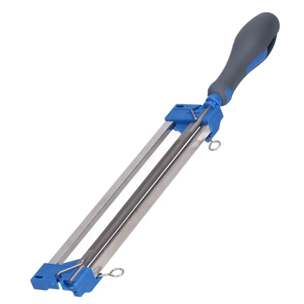 

Durable Universal Chainsaw Sharpener Steel Blue Chainsaw Maintenance Tool Ergonomic Handle Compact Handheld Sharpener